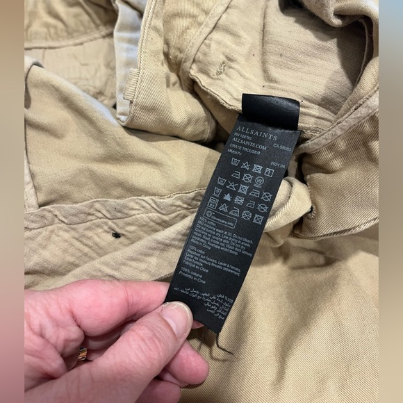 📍🤎AllSaints Cropped Chino Pants – Size 32 🤎 - Picture 5 of 10